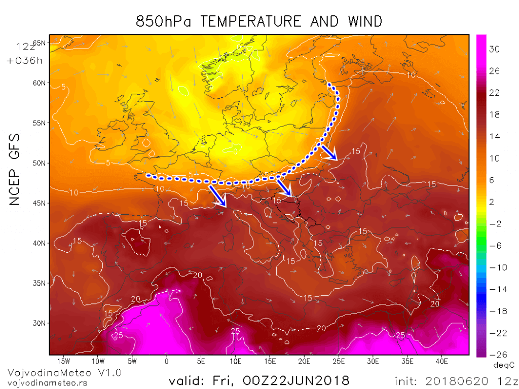 Hladni front donosi većem delu Evrope ozbiljno zahlađenje (GFS)