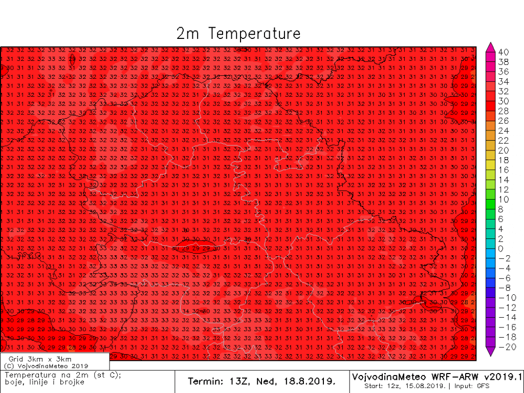 U nedelju malo preko 30°C (ARW)