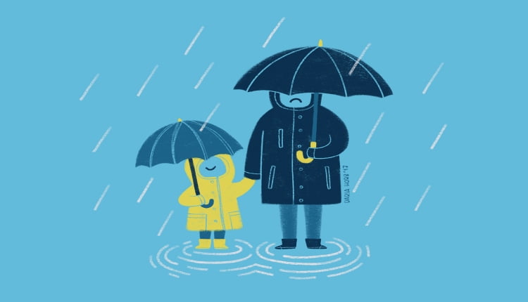 Kiša ilustracija (Source: dribbble.com)