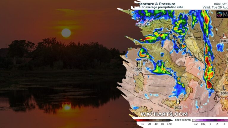 Najava promene početkom naredne sedmice (Foto: Ljubomir Drinčić / Mapa: wxcharts.com)