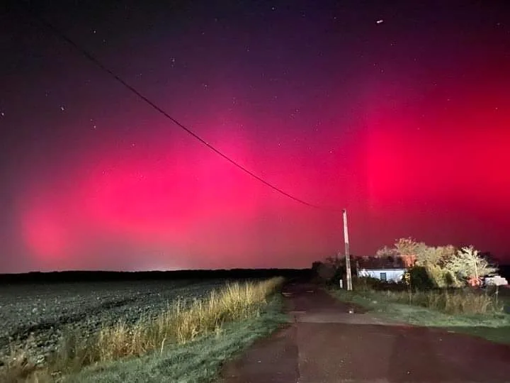 Bačko Dušanovo - Aurora borealis -oko 17:30 (Foto: Đorđe Anđelić)