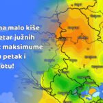 Najava pojačanog vetra i visokih temperatura u nastavku sedmice 29.11 (Mapa u pozadini: meteologix.com)