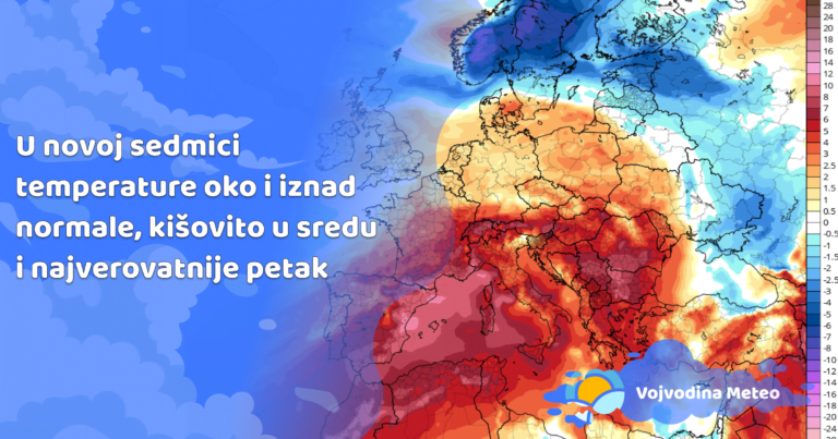 Smena toplijeg i hladnijeg vazduha u sedmici koja dolazi (Mapa u pozadini: tropicaltidbits.com)