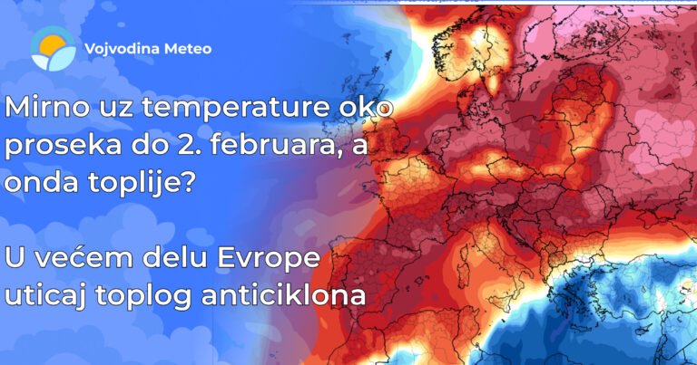 Najava za kraj januara i početak februara 2024 (Mapa u pozadini: tropicaltidbits.com)
