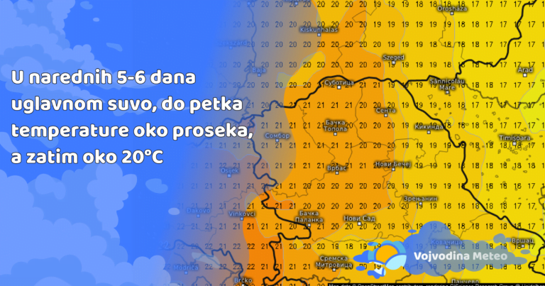 Najava za kraj druge i početak treće dekade marta (Mapa u pozadini: meteologix.com)