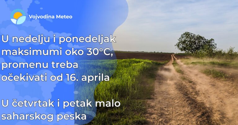 Najava za drugu dekadu aprila (Foto u pozadini: Geza Vince)