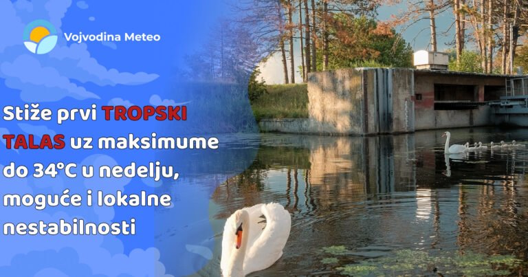 Najava tropskog talasa krajem prve dekade juna (Foto u pozadini: Vladimir Gubaš)