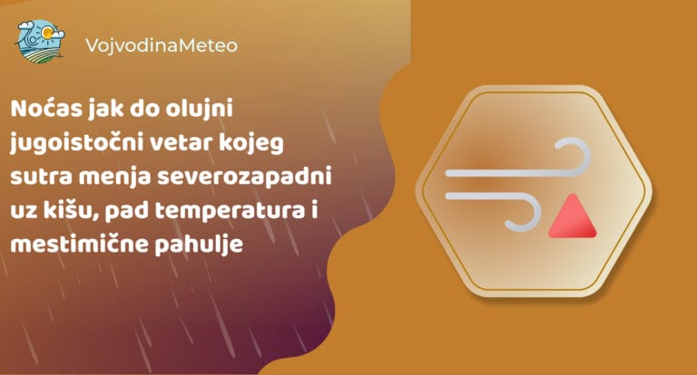 Novi hladni front premeštaće se preko Vojvodine tokom petka