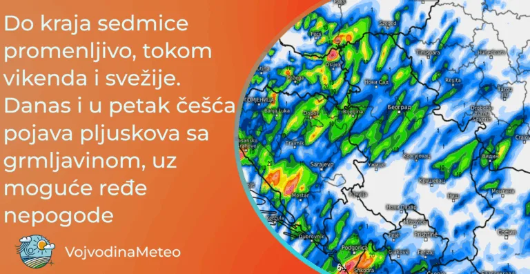 Izgledi vremena do kraja aktuelne majske sedmice (Karta: meteologix.com)