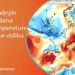 Tropske temperature do utorka uz prijatniju subotu (Mapa: odstupanje T850hPa u nedelju ; Izvor: tropicaltidbits.com