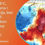 Povremena kiša i pljuskovi sa grmljavinom uz prijatne temperature do četvrtka potom tropski talas (Mapa: tropicaltidbits.com)