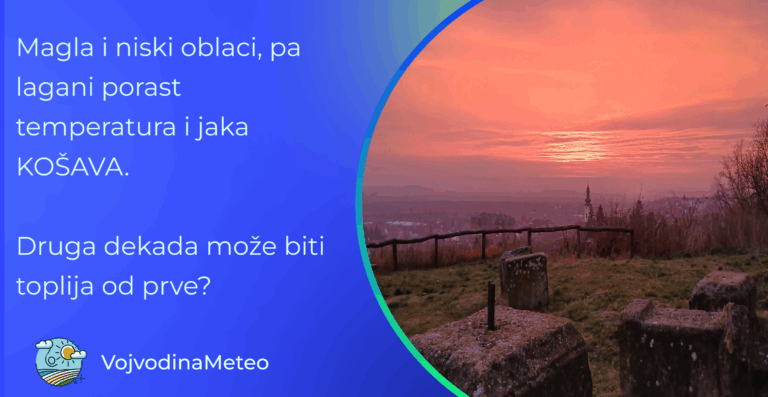 Najava očekivanih vremenskih prilika do kraja prve i rana tendencija do sredine decembra (Foto: Zoran Mladenovic / Titelski breg zalazak)