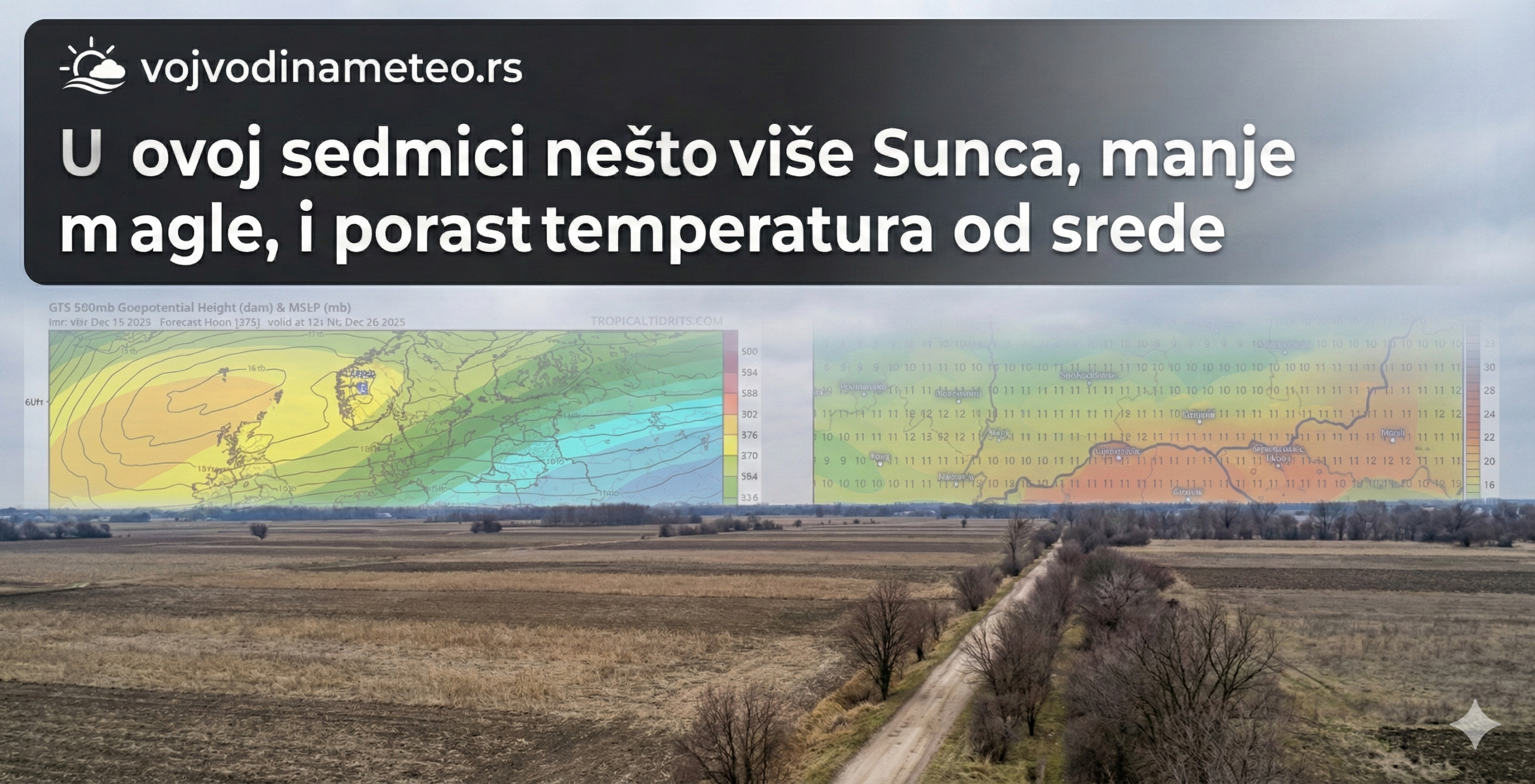 U ovoj sedmici nešto više Sunca, manje magle, i porast temperatura od srede
