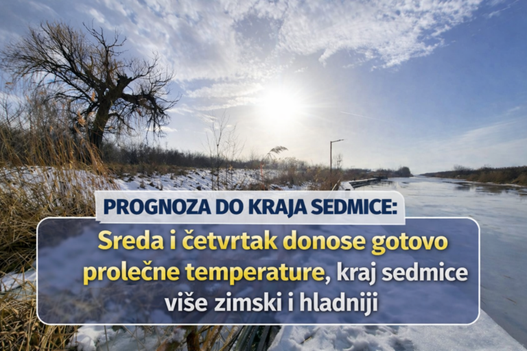 Najava vremenskih prilika do kraja januara 2026 (Foto: Vladimir Gubaš)