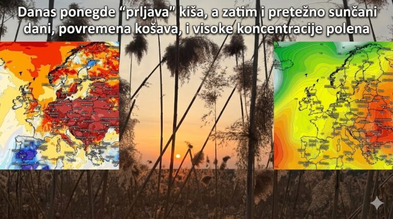 Najava vremena do sredine marta 2026 (Mape: meteologix.com, generisao AI)